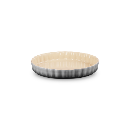 Stoneware Fluted Flan Dish 28cm - Flint