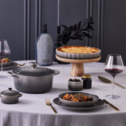 Stoneware Fluted Flan Dish 28cm - Flint