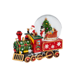 Music Box Snow Globe Xmas Train