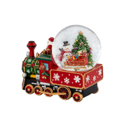 Music Box Snow Globe Xmas Train