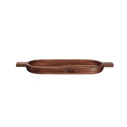 Oval Tray with Handles - Wood
