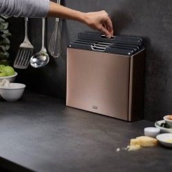 Set of 4 Chopping Boards Rose Gold - Folio Steel