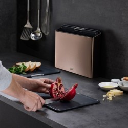 Set of 4 Chopping Boards Rose Gold - Folio Steel