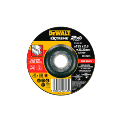 25 Discos De Corte Cóncavo Extreme Para Aço Inox DeWalt 125mmx2.8mm
