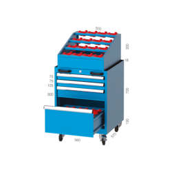 ARMARIO CNC 4 GAVETAS + MESA 28 SUPORTES