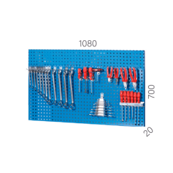 PAINEL PERFURADO 1080X700X20 RAL5015