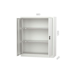 ARMARIO PORTAS ECO 2 PRATELEIRIAS RAL703