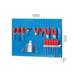 PAINEL PERFURADO 680X550X20 RAL5015