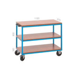CHEMITOOL Mobile Workbench with Lower and Middle Shelf