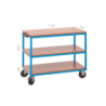 CHEMITOOL Mobile Workbench with Lower and Middle Shelf
