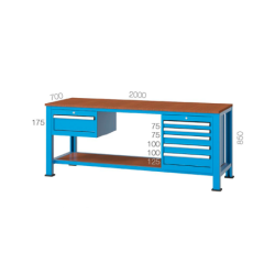 CHEMITOOL Workbench with 6 Drawers e Lower Shelf