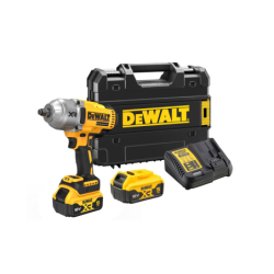 Chave de Impacto sem Escovas XR 18V Li-Ion 5Ah 1/2' Alto Par com Anel de Retenção DEWALT