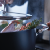 Folding Handle Saucepan 23cm Blue - Space