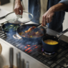 Folding Handle Saucepan 23cm Blue - Space