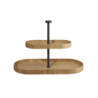 2-Tier Étagere Oval 35,5x16,5cm - Wood