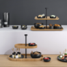 2-Tier Étagere Rectangular 36x28cm - Wood