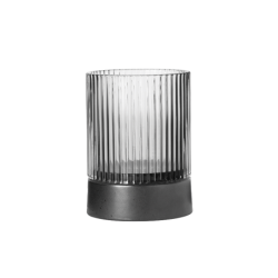 Glass Lantern with Base Transparent Ø7cm - Juna