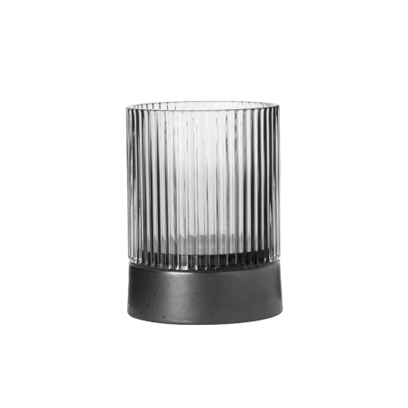 Glass Lantern with Base Transparent Ø7cm - Juna