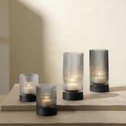 Glass Lantern with Base Transparent Ø7cm - Juna