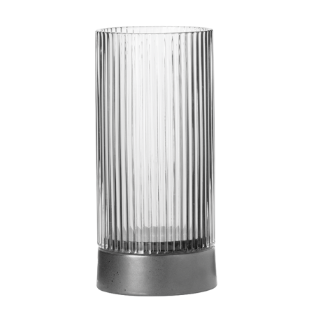 Glass Lantern with Base Transparent Ø8cm - Juna