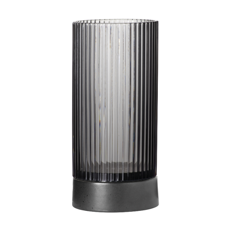 Glass Lantern with Base Grey Ø8cm - Juna