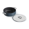 Folding Handle Shallow Casserole with Lid 28cm Blue - Space