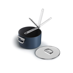 Folding Handle Saucepan 15cm Blue - Space