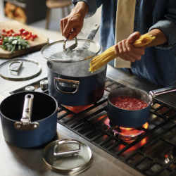 Folding Handle Saucepan 15cm Blue - Space