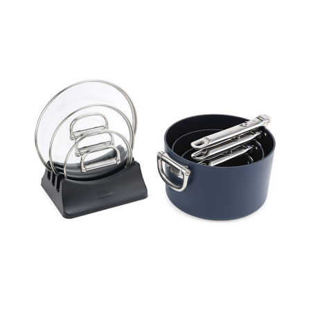 Non-Stick 3-piece Saucepan Set Blue - Space