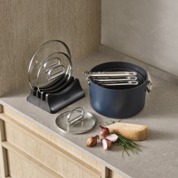 Non-Stick 3-piece Saucepan Set Blue - Space
