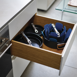 Non-Stick 3-piece Saucepan Set Blue - Space