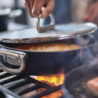 Folding Handle Sauté Pan with Lid 28cm Blue - Space