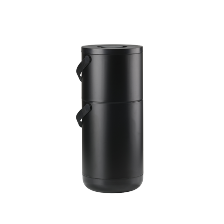 Bio Waste Bin 22+12L Black - Circular