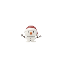 Small Santa Snowman White