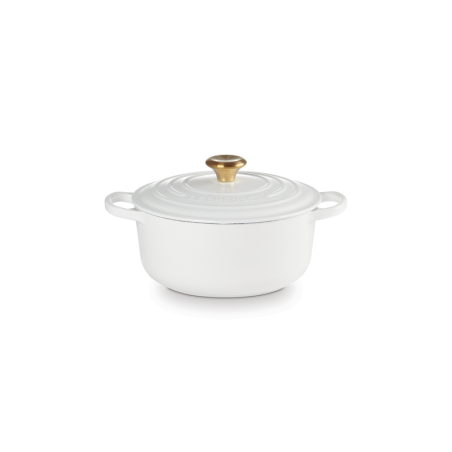 Cast Iron Round Casserole 20cm White