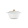 Cast Iron Round Casserole 20cm White