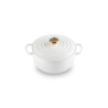 Cast Iron Round Casserole 20cm White