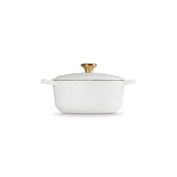 Cast Iron Round Casserole 20cm White