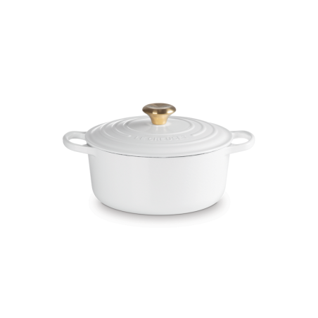 Cast Iron Round Casserole 24cm White