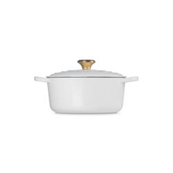 Cast Iron Round Casserole 24cm White