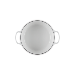 Cast Iron Round Casserole 24cm White