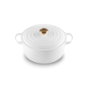 Cast Iron Round Casserole 28cm White
