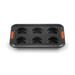 6 Cup Fluted Tart Tin Tray