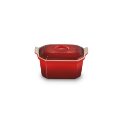 TERRINA RECTANGULAR GRES CEREZA 0,6L