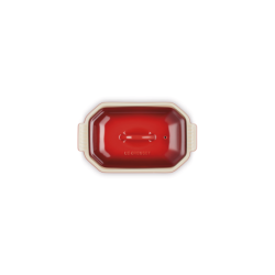 TERRINA RECTANGULAR GRES CEREZA 0,6L
