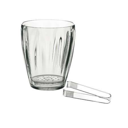 Ice Bucket with Tongs - Aqua