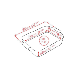 Rectangular Baker 36cm Red - Appolia