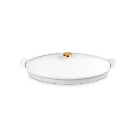 Travessa para Peixe com Tampa 34cm Branco - Heritage