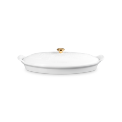 Travessa para Peixe com Tampa 34cm Branco - Heritage