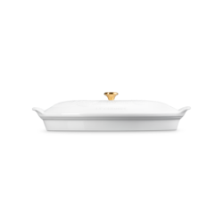 Travessa para Peixe com Tampa 34cm Branco - Heritage
